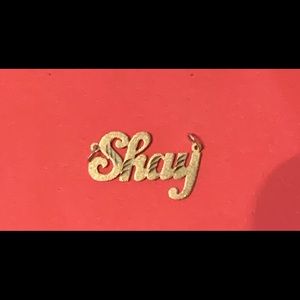 14K Gold “Shay” Nameplate Charm